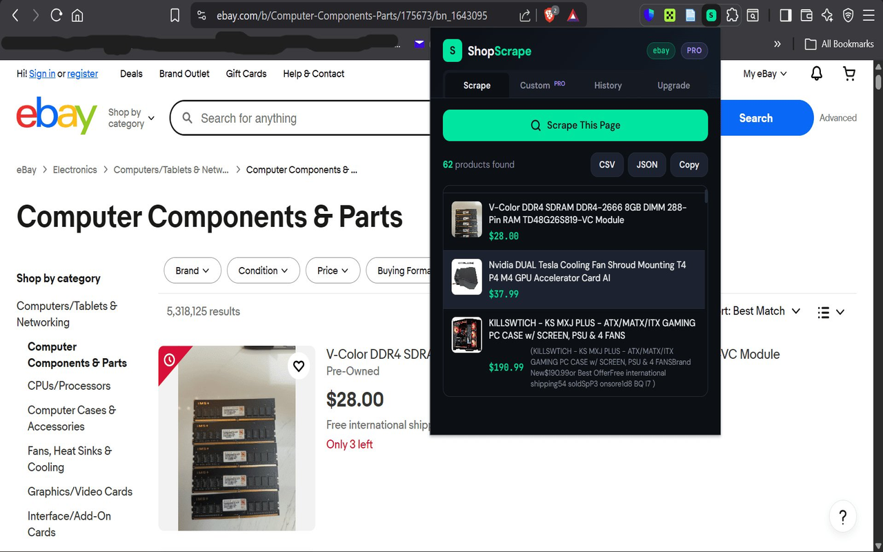 ShopScrape - Product Data Extractor screenshot