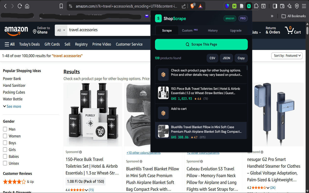 ShopScrape - Product Data Extractor screenshot